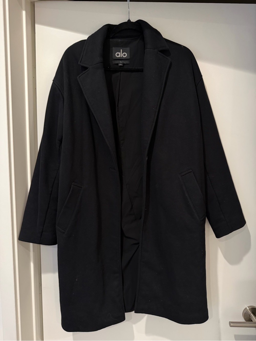 Alo Black Longline Coat Like New